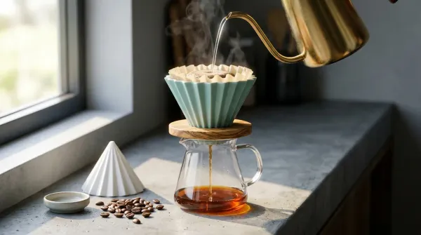 Origami Dripper: Cerámica, geometría y versatilidad para jugar con diferentes filtros